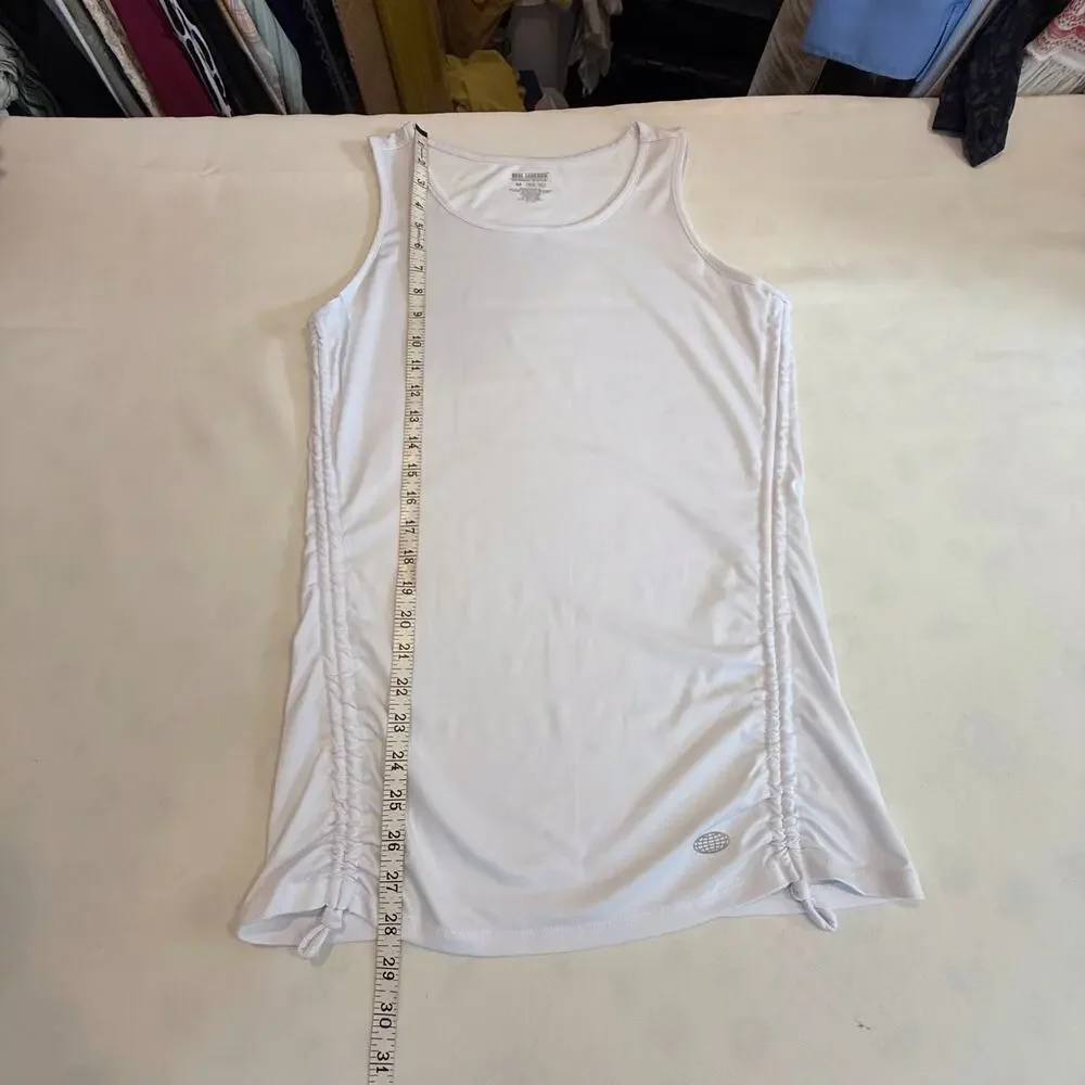 Reel Legends White Sleeveless Adjustable Ruched Side Tank Top Performance Fabric - Picture 11 of 16